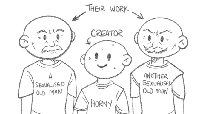 i havent seen any creator vs their work posts that applies to me so 