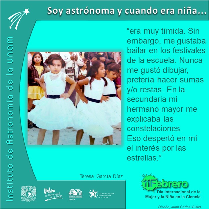 #11F Día Internacional de la Mujer y la Niña en la Ciencia.
#MujeresEnAstronomía #TeresaGarcía