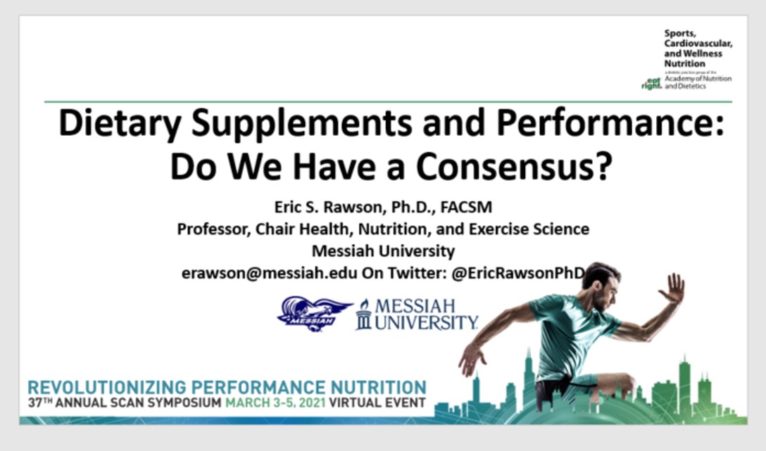 Just finished my presentation for @SCANdpg @SportsDietetics conference! Dietary supplements and performance: Do we have a consensus? Join us March 3-5, 2021! #SCANsymposium @eatrightPRO @eatright @ACSMnutrition @JoseAntonioPhD @NutritionNerd @CortneySteele @Wendi_Irlbeck