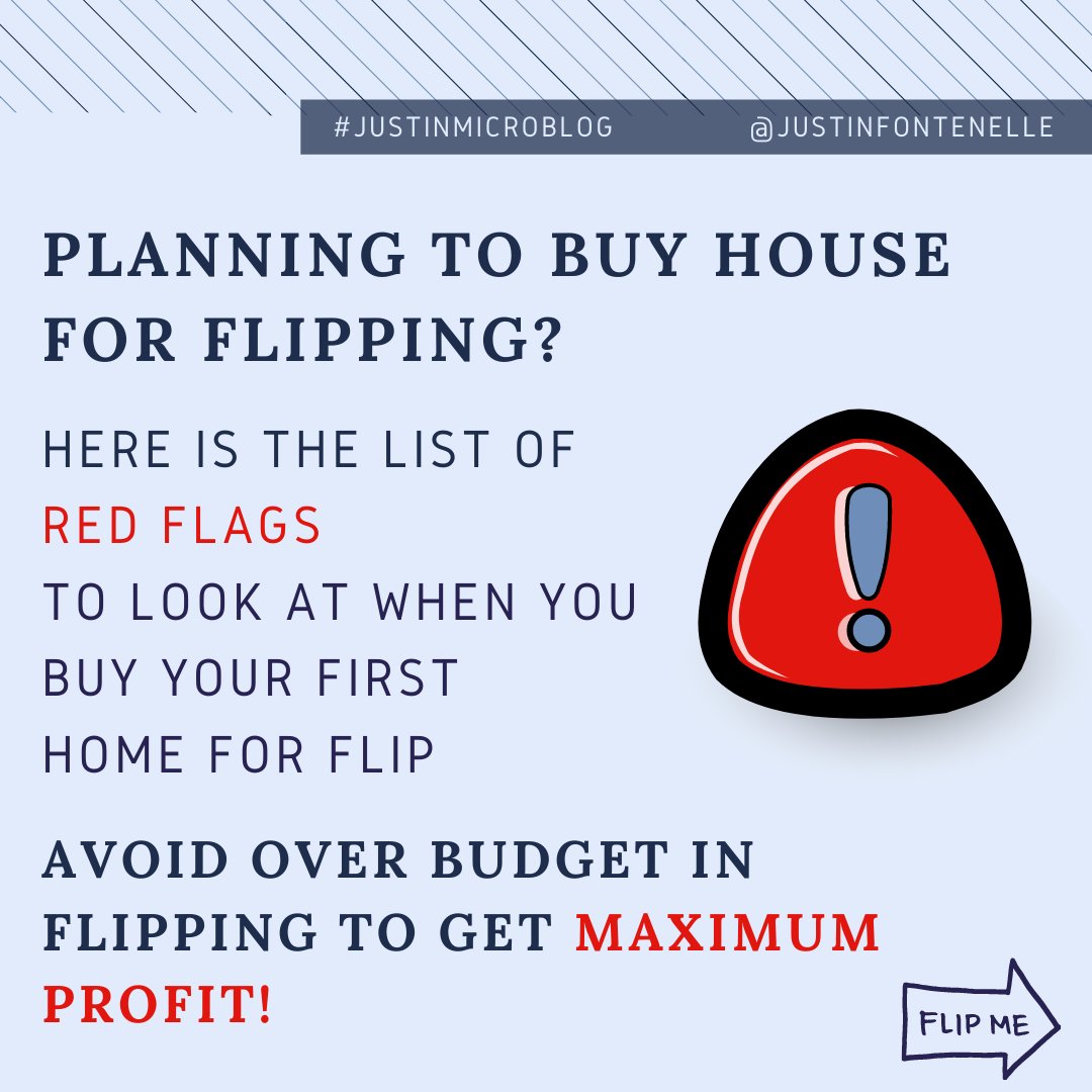 JustinFontenel2's tweet photo. 🚩Attention #realestateinvestor, I just uploaded new #justinmicroblog here 👉 https://t.co/hqWKSD61HF talking about #houseflipredflags to look at when buying your first house for flip. Check it out!
#realestateinvestment #fixandflip #houseflippingtips #investmenttips #realestate https://t.co/vAdFopdzz2