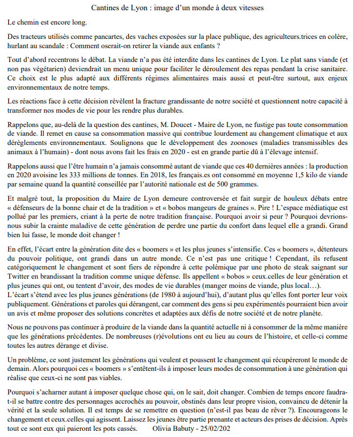 Les #cantines de #Lyon, image d’un monde à deux vitesses. Edito sur les questions plus profondes que soulève cette polémique. Pour quand le #mondededemain ? 
<a href="/GDarmanin/">Gérald DARMANIN</a> 
#GeraldDarmanin
 
<a href="/barbarapompili/">Barbara Pompili</a> 
<a href="/EELV/">Les Écologistes - EELV</a> 
<a href="/Gregorydoucet/">Grégory Doucet</a> 
<a href="/EricPiolle/">Éric Piolle</a>
