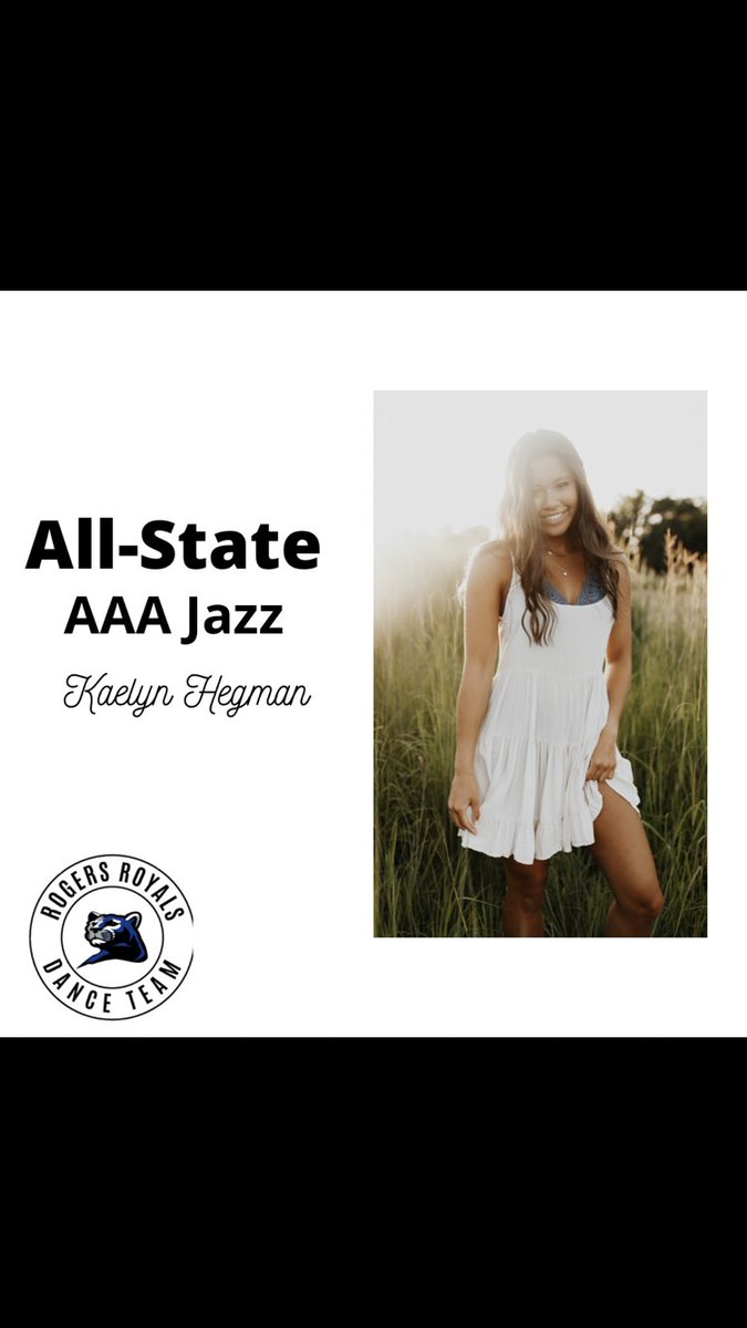 RogersDanceTeam's tweet photo. Congratulations to our four amazing teammates who were selected for the MADT All-State Dance Team!! We are so proud of you and excited for you all to represent RDT! 💙🖤

All-State AAA Jazz 
Kaelyn Hegman 
Ally Kosnopfal

All-State AAA Kick 
Lucy Brecht
Katelynn Cornwell https://t.co/b4WYEGThWk