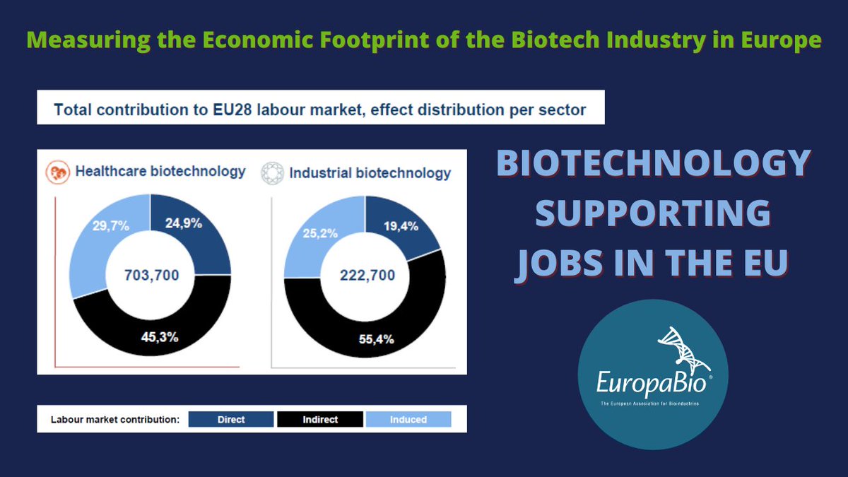 EuropaBio's tweet photo. Join our webinar on March 4 and learn about the #economic #footprint of biotech in #Europe!
โถ๏ธ https://t.co/F7ty2gPBFF
#DYK that: for every job generated by #HealthcareBiotech, 3 jobs were supported in the economy; for each job in #IndustrialBiotech, 4.2 jobs were supported? https://t.co/gnWtUabvCS