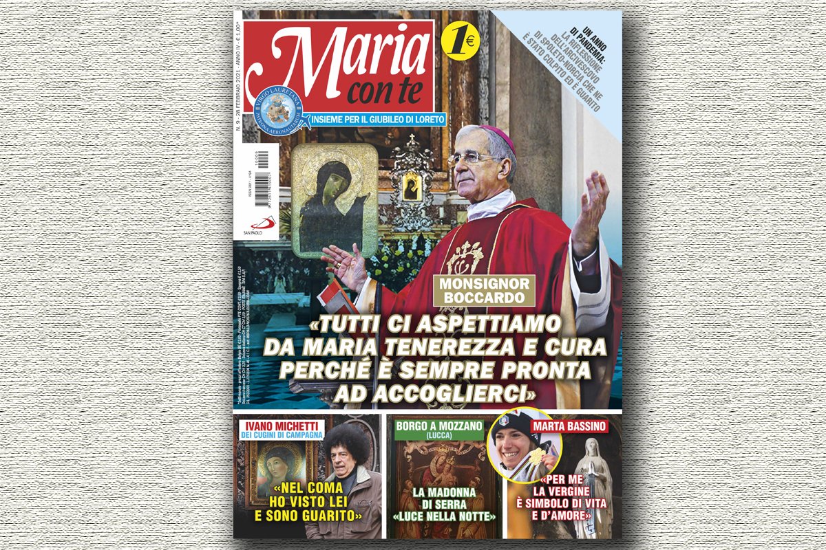 fam_cristiana's tweet photo. #RT @SanPaoloEditore: Ecco la copertina di #MariaConTe di questa settimana 👇

📌Un anno di #pandemia, la riflessione dell'arcivescovo di Spoleto-Norcia che ne è stato colpito ed è guarito.

📌#IvanoMichetti dei #cuginidicampagna: "Nel coma ho visto Lei… https://t.co/1dX6pDgBsj