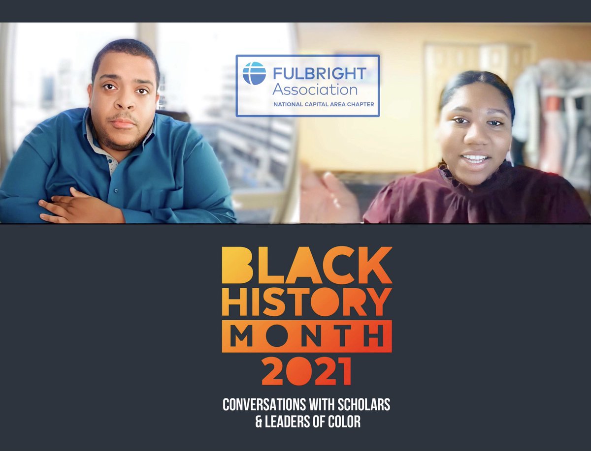 fulbrightncac's tweet photo. Thanks to all who joined us for our #BlackHistoryMonth Conversation w/Scholars &amp; Leaders of Color! We are SO grateful to @_almorefield &amp; @elmaestrojmnz — our special guests who shared their inspiring personal &amp; professional stories! #fulbright @fulbrightnoir @FulbrightAssoc https://t.co/rtqjkZ2mXe