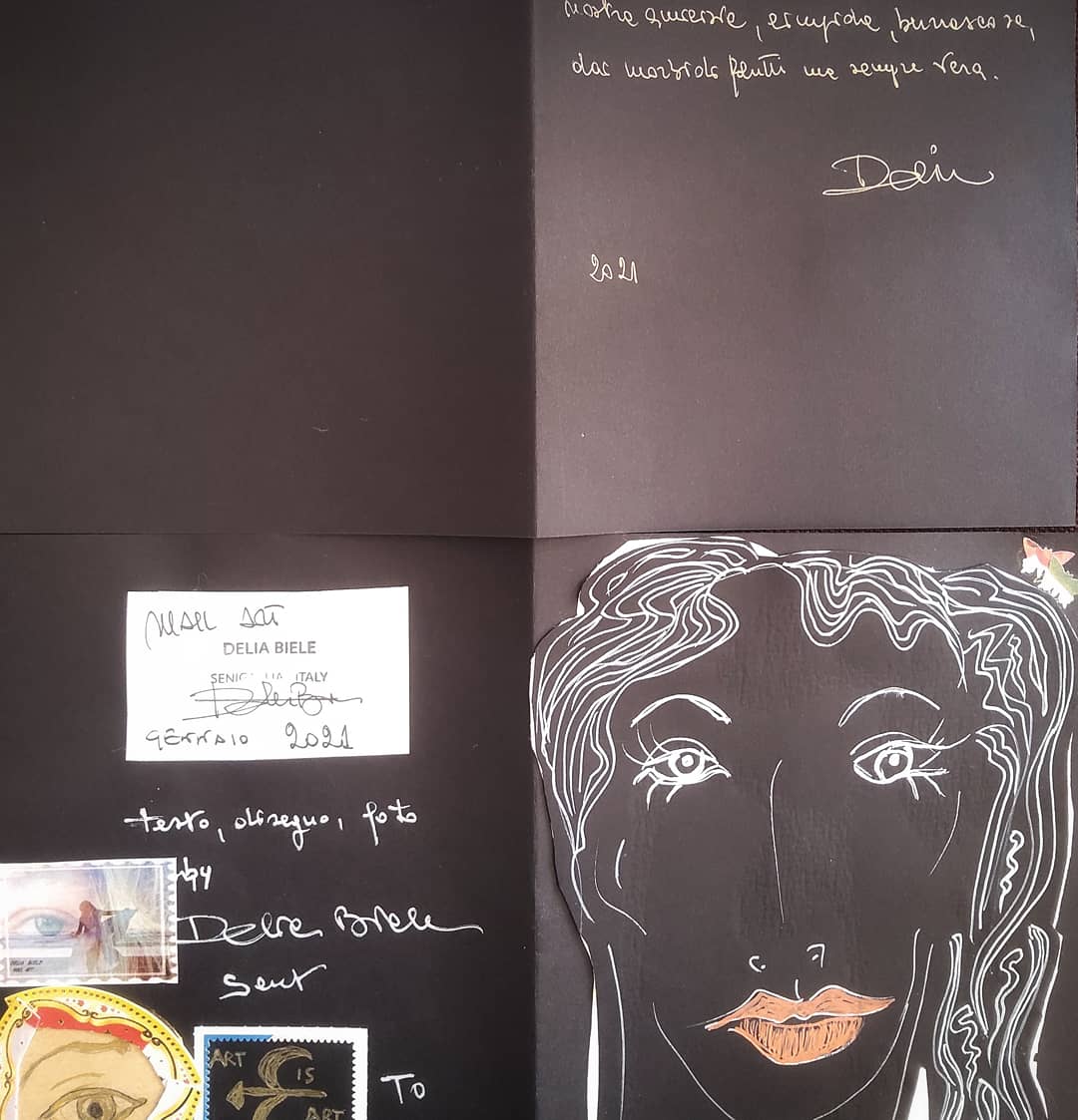 Una mail art per me! Grazie <a href="/deliabiele/">Delia Biele</a>
E voi, da quanto tempo non scrivete o ricevete una lettera? Nel caso comunicate il vostro indirizzo a Delia, sono sicura che ne manderà una anche a voi e... magari mi organizzo e ve ne mando anch'io!
#mailart #acqueamate #unpaeseinposa