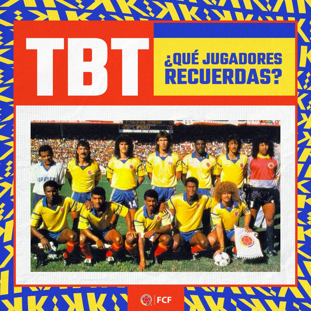 FCFSeleccionCol's tweet image. ¡Unas leyendas! ⚔️

Para nuestro #TBT desempolvamos esta foto la Selección Colombia de 1989 📸

¿A quiénes recuerdas? 🤔