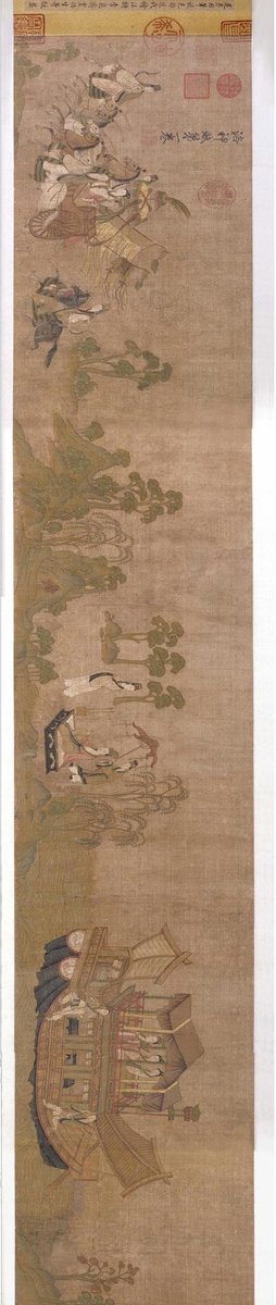 Huaxia_fhl's tweet photo. 中国十大传世名画之一
《洛神赋图》——东晋顾恺之
“仿佛兮若轻云之蔽月，飘飘兮若流风之回雪。”
Top 10 Chinese one of the famous paintings：“The Picture of The Ode of the River Goddess”
The Tsin Dynasty
author:Gu Kaizhi
#China #painting 
#Chineseculture
#华夏风华录 https://t.co/sklijdh1ai