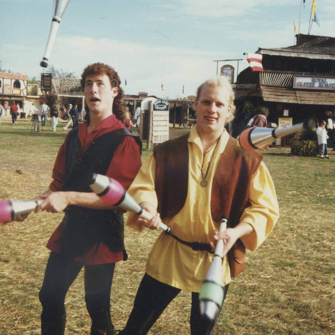 DangerCommittee's tweet photo. #throwbackthursday to when #BaldGuy had hair and #OtherOne had a #mullet. 
Hear stories from the #waywayback This Saturday night at 7p Central on our Facebook page for a #Free #livestream where we will gather around a roaring Zoom and recount #TalesOfStupidity.  #DangerCommittee https://t.co/4XL1xyadxd