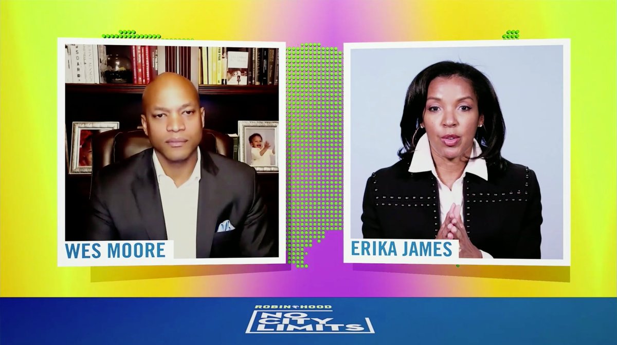 RobinHoodNYC's tweet photo. Now at #NoCityLimits > @iamwesmoore is joined by @erikahjames of @wharton to kick off an actionable conversation on closing the racial wealth gap. https://t.co/AgLjwB8ny9 https://t.co/Xbupi5oxOk