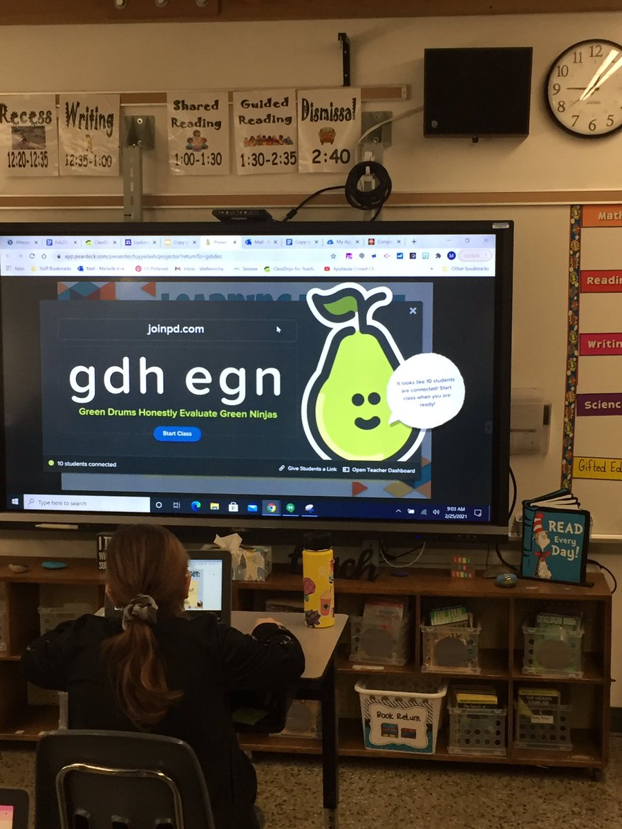 mkirkpat2's tweet photo. Since it is Digital Learning day, we added a new resource today. Kids love Pear Deck now! @LuxfordES #oldteachrnewtrik https://t.co/dDJvYwFaXR