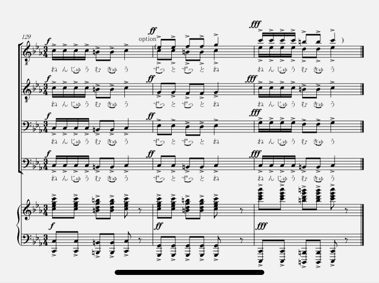 Suiko これは昔編曲したおジャ魔女カーニバル男声四部合唱ver の見るからに頭の悪そうなラスト