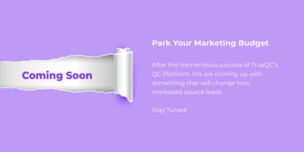 True_QC's tweet photo. #comingsoon #staytuned #b2bmarketing #demandgeneration #leadgeneration #leadmachine #trueqc #qcplatform https://t.co/I0U1fOB6Tu