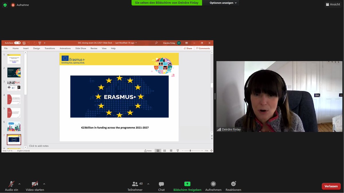 Although #EuropeForCitizens has come to an end, there are still many other #EUFunding opportunities for the nonprofit community.

<a href="/Deirdre_Finlay/">Deirdre Finlay</a> from <a href="/Leargas/">Léargas</a> gives us a preview of what's next for the <a href="/EUErasmusPlus/">Erasmus+</a> programme, another fantastic pathway to starting an EU journey!