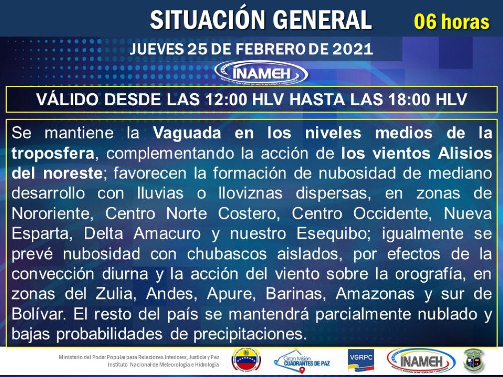 RCR750's tweet photo. #Pronóstico del Inameh para las próximas horas. https://t.co/qQEzIMOBML