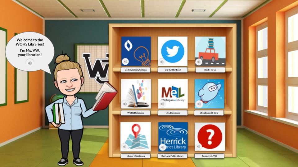 Welcome to the West Ottawa High School's Libraries!
bit.ly/WOHSLibraries