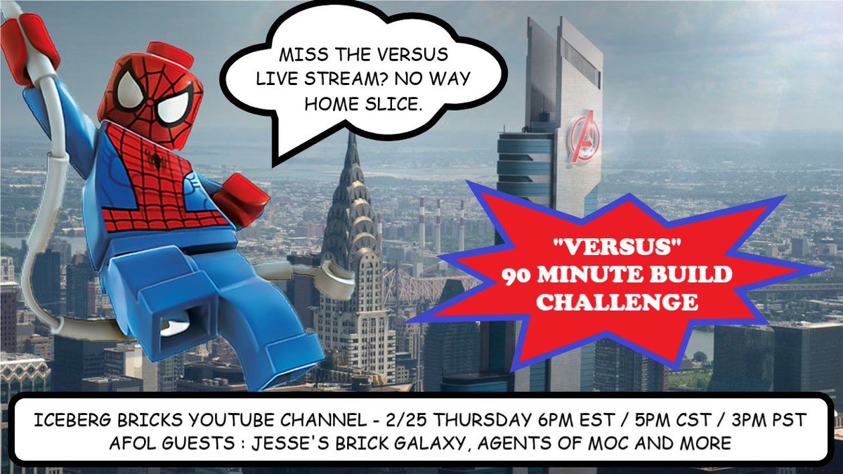 Jesse Mohler (@mohler_jesse) on Twitter photo Monthly VERSUS build challenge continues tonight on <a href="/iceberg_bricks/">Mel aka Iceberg Bricks</a> YouTube channel! 6pm EST/5pm CST - Theme decided in LIVE CHAT #legoversuschallenge #legocommunity #spidermannowayhome #ps4avengerstower #legospiderman Monthly VERSUS build challenge continues tonight on <a href="/iceberg_bricks/">Mel aka Iceberg Bricks</a> YouTube channel! 6pm EST/5pm CST - Theme decided in LIVE CHAT #legoversuschallenge #legocommunity #spidermannowayhome #ps4avengerstower #legospiderman