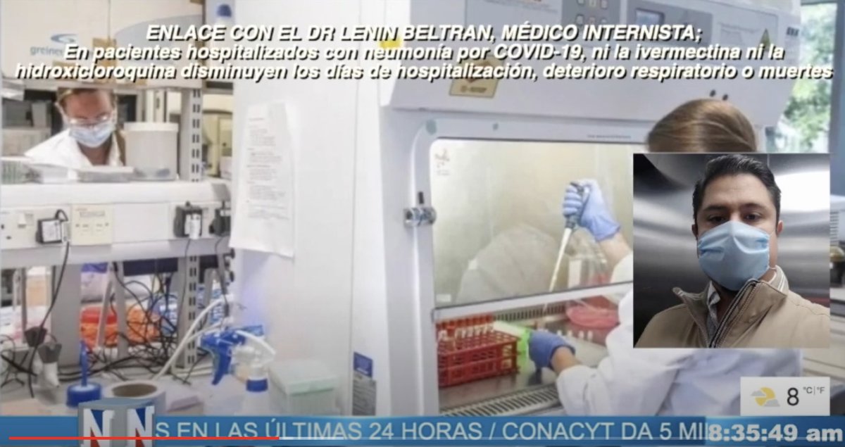 AViverosNoticia's tweet image. NI IVERMECTINA NI LA HIDROXICLOROQUINA DISMINUYEN COVID 19: DR LENIN BELTRAN

#Aguascalientes  #HospitalHidalgo