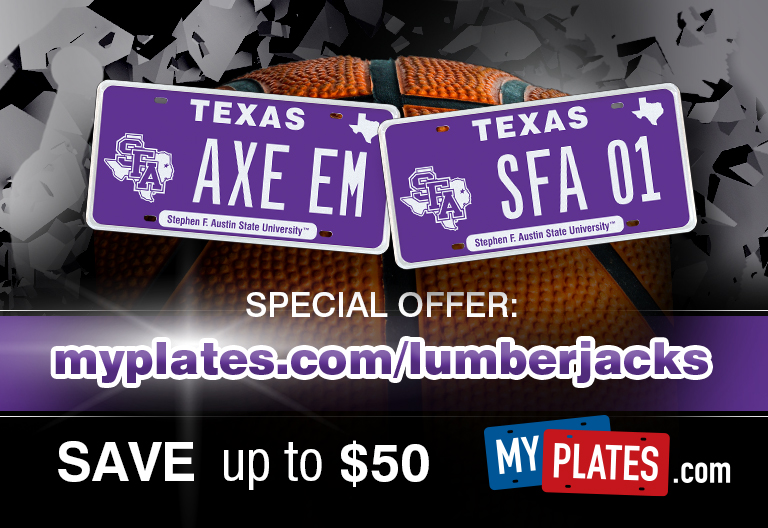 SFA_MBB's tweet image. Show that SFA pride on your ride!

Support SFA Athletics &amp;amp; get chance to win your plate price back! Buy the SFA My Plates &amp;amp; post your new plate message! Best message wins their full purchase price back! 

👉myplates.com/lumberjacks

#MyPlates
#AxeEm
#RaiseTheAxe