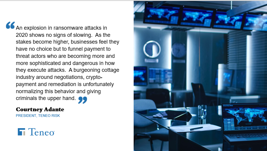 Is ransom the new corporate tax? Today’s economic climate & prolonged remote work makes companies more vulnerable than ever. Leadership teams must focus on proactive prevention, detection & response. #thursdaythoughts #cybersecurity #securitystrategy https://t.co/linoh8RKAO https://t.co/22WpTiGDHs
