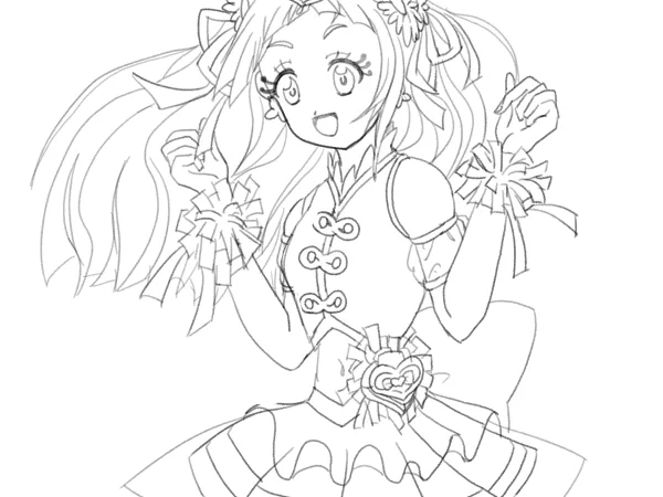 今日は感覚を取り戻すためのキュアエール。

下書き無しで描いたからキャンバスに収まらず。

やっぱり下書き省いちゃダメね('・ω・) 