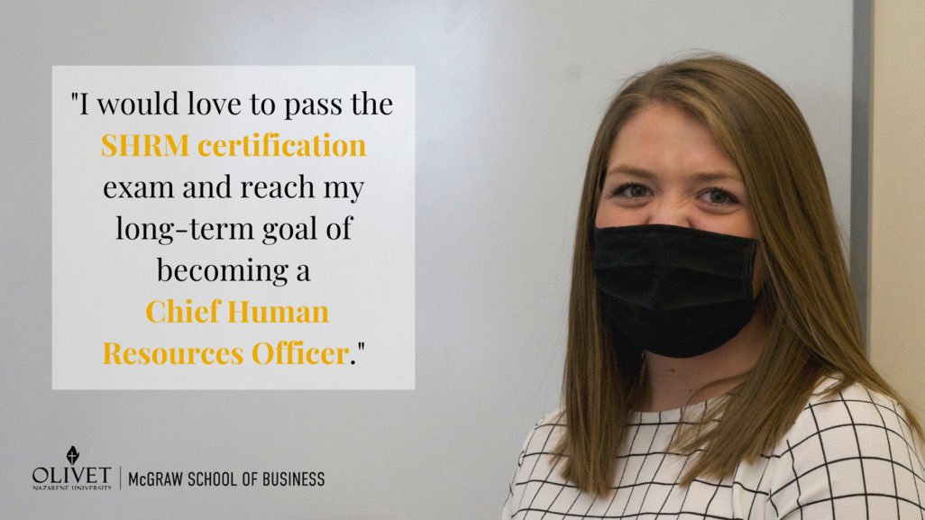 OlivetBusiness's tweet photo. Senior Kate Rogers is all set to graduate this spring with a double major in Business Administration and Marketing. Swipe to hear from Kate as she shares her goals and how she's benefited from her involvement in Enactus and competed for the ONU swim team. @KateMRogers https://t.co/bkwm3MMl3F
