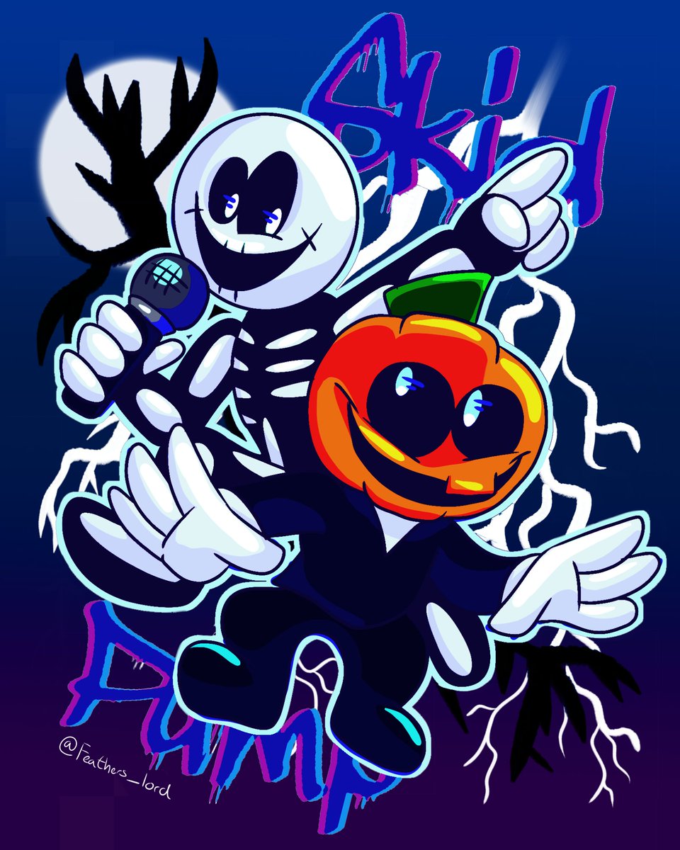 Lordofthefeathers Spooky Boiz Time I Finally Drew These 2 In A Full Piece I Hope You Guys Like It Spookymonth Skidandpump Fnffanart Fnfskid Fnfpump Spookymonthfanart Fnf Skid And Pump Actually