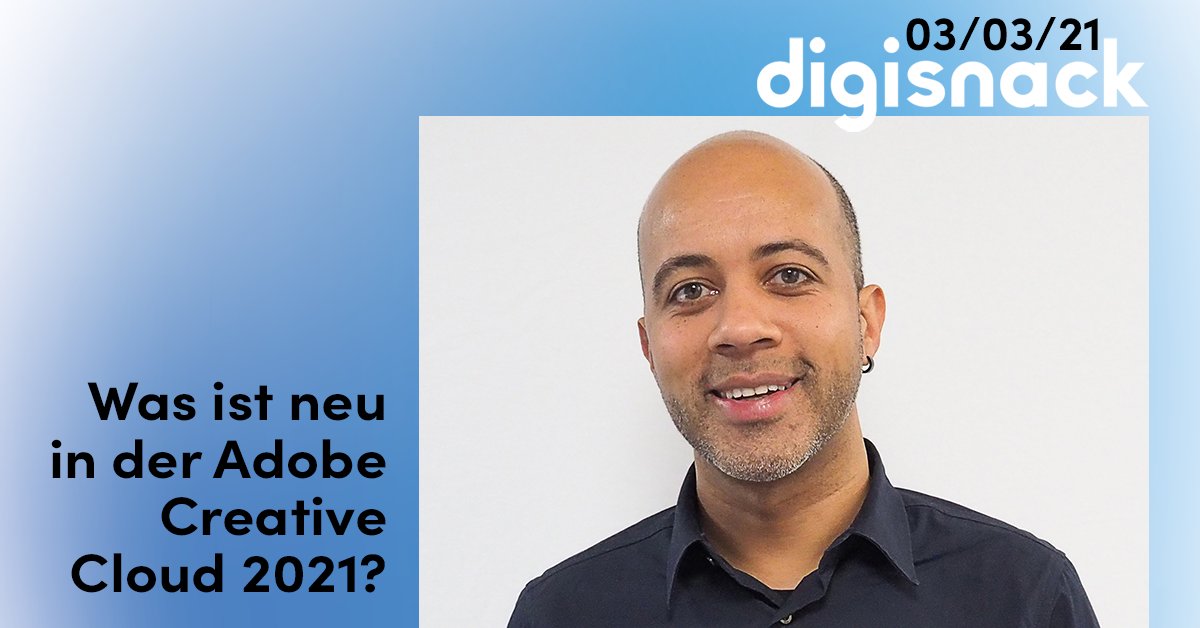 DigicompCH's tweet photo. Was ist neu in der #AdobeCreativeCloud2021 ?
Joely Tafanalo @toughmedia stellt im kostenlosen #DigiSnack am 3. März die neuen Features vor und zeigt, wie du mit diesen noch besser zusammen arbeitest.
https://t.co/tljWfCwetm
#adobe #graphicdesign #webinar #learnforlife https://t.co/MWymELLIy5