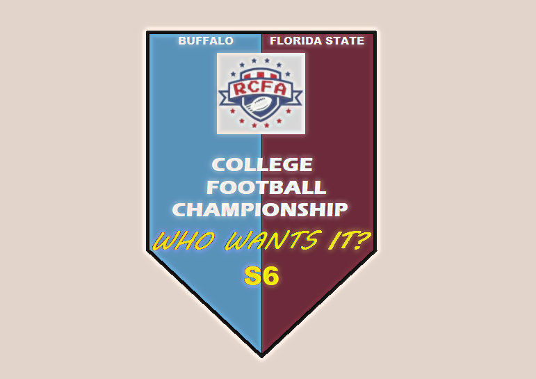 CollegeRetro's tweet photo. CFP Final! S4 Natty Champ Florida State @ArtofWar666 Vs S2 Runner Up Buffalo @KOtonics... WHO WANTS IT? #S6NattyChamp #CFPfinal #eXtreme https://t.co/dU6s9nQVw3