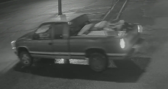 Knoxville_PD's tweet photo. Help needed identifying the suspect from a recent theft. On 2/16 at around 3:15 a.m., it was reported that an unknown white male took multiple pallets of shingles from Southeast Salvage located on Knoxville Center Dr. The suspect left in the pictured pickup truck. https://t.co/YMPztXmRTZ