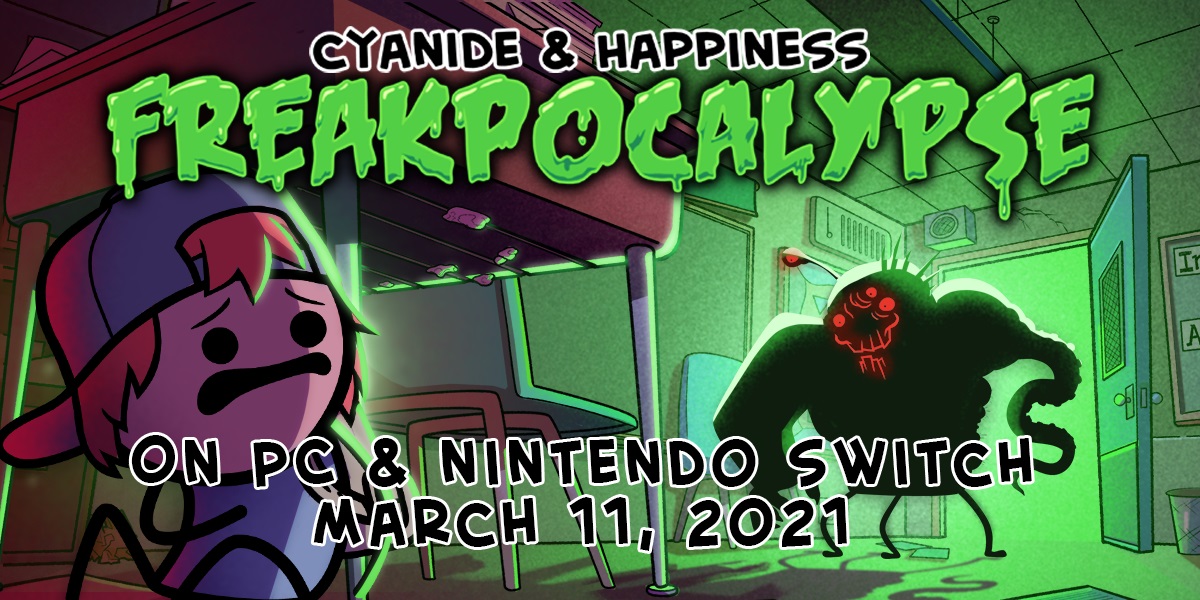 It's about that time, <a href="/Explosm/">Cyanide & Happiness</a> fans! Sharpen your pencils, pack your lunches, and protect yourself from wedgies, because...

☠️🎉Cyanide &amp; Happiness - Freakpocalypse releases MARCH 11th on PC and Nintendo Switch! 🎉☠️

Steam: steam.pm/app/869880
eShop: nintendo.com/games/detail/c…