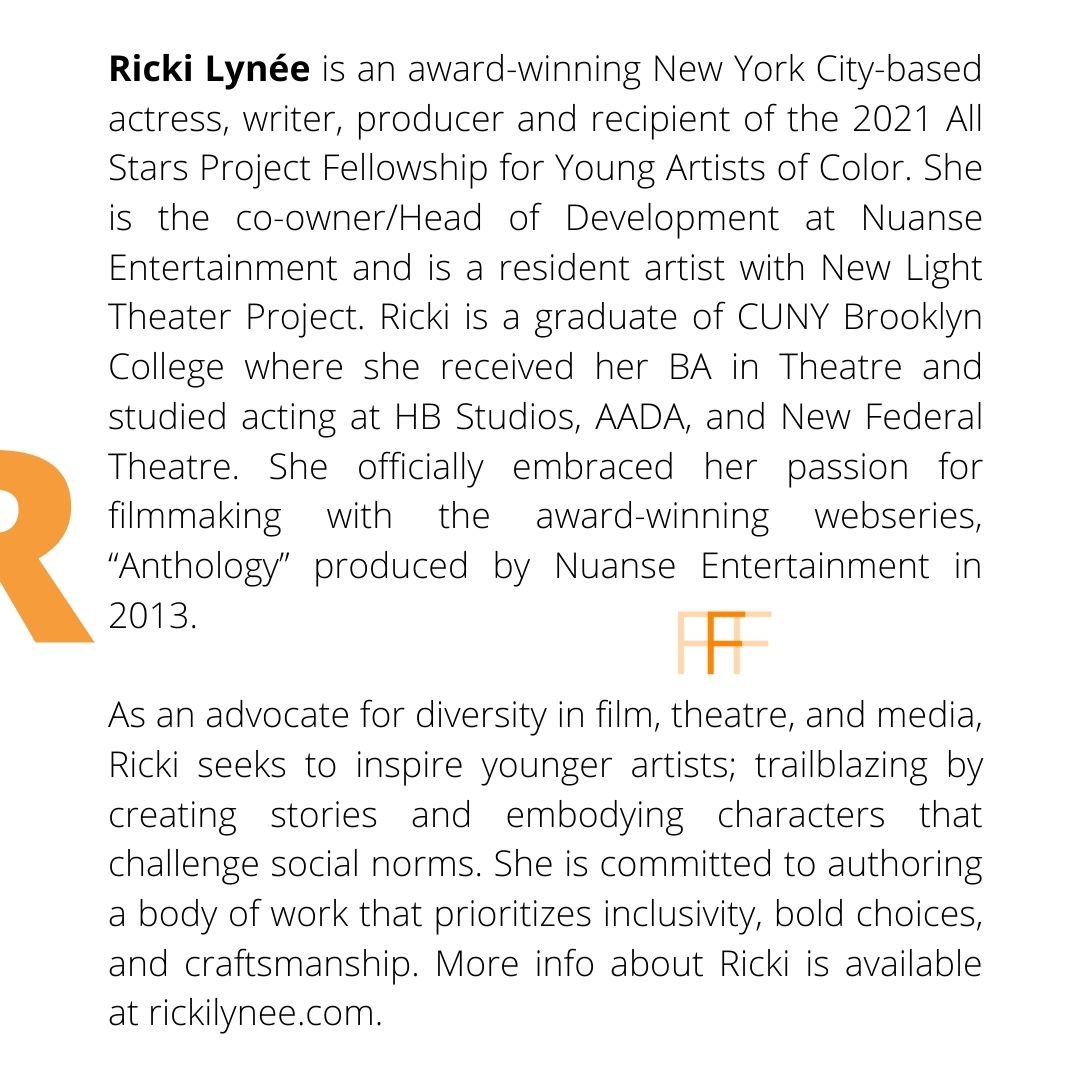 futurefacingflm's tweet photo. Meet @RickiLynee, Executive Producer and Actress at FFF, co-owner and Head of Development @NuanseEnt and featured in our first short, “Unlocked”! #futurefacingfilms #producer #arts #activism #banthescan #facialrecognition #actress https://t.co/oFGZI8Hzde