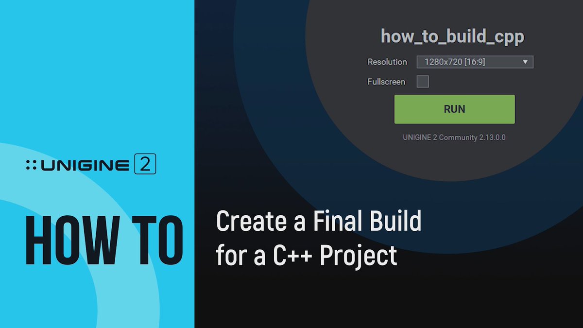 Unigine's tweet image. Before your C++ project can be distributed to users, it must be properly built. In today's “How To” video, we show you how to create a final build for a C++ project in UNIGINE 2: youtu.be/HXN2xzTTzII
#unigine #howto #uniginetutorial #tutorial