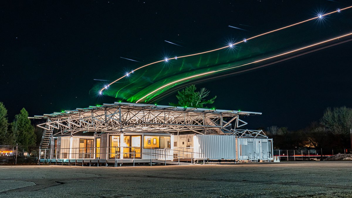 Studio2LR's tweet photo. Excited to share images of a design prototype for Beta Technologies eVTOL (Electric Take-Off and Landing) aircraft recharge landing pad! This structure was built on-site at the BETA team’s property in Burlington, Vermont. #electricaircraft #eVTOL

Photo Credit: @EricAdams321 https://t.co/LwqXcn45Mo