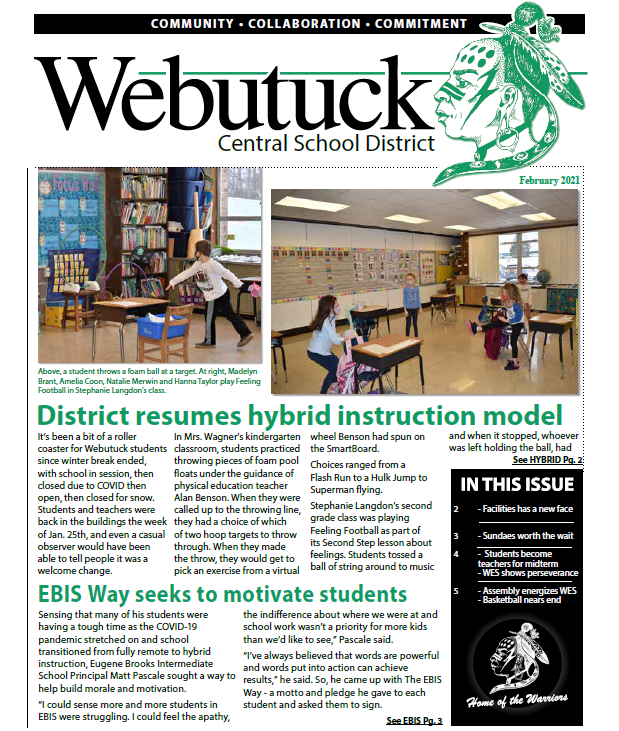 WebutuckS's tweet photo. Students have been busy since returning to hybrid learning at Webutuck. See some of the exciting things going on in the district in February's newsletter. Available now at https://t.co/lKdx60hFZM https://t.co/wp5x7rW1z8