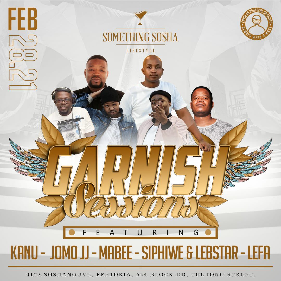 Lebstar_'s tweet image. 🗓Saturday
#ChasingTheSunset 
📍@SoshaShisanyama
#GoodVibes
📍@VibeCafe
🗓Sunday
#BrunchClub
📍@MabonengLifestyle
#GarnishSessions 
📍@SomethingSosha