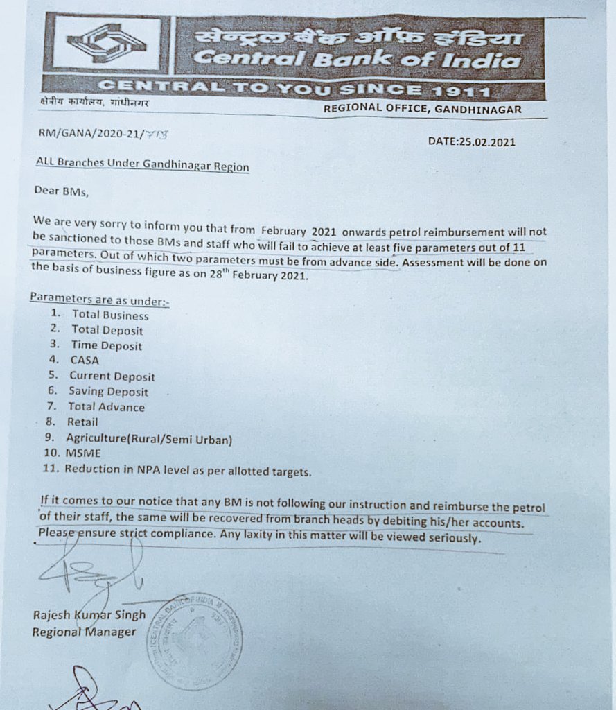 mahaprabandhak's tweet photo. Central Bank of India @centralbank_in can you just cross check the budget achievement figures of this RM since his joining and reverse the perks when ever he failed to achieve as per his self-set parameters?? https://t.co/cBXE7iFe8b