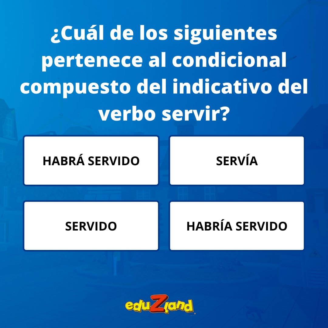 EduZland's tweet photo. #Juegaprender con #eduZland 🎮
Nuevo #enigma para resolver 🙌 Volvemos a repasar los tiempos verbales.
¿Cuál crees la respuesta correcta? ✍🏼
¡Déjala escrita en los comentarios y gana tu ⭐!
#juegaprender #ComunidadeduZland https://t.co/nQzpnY2QEx