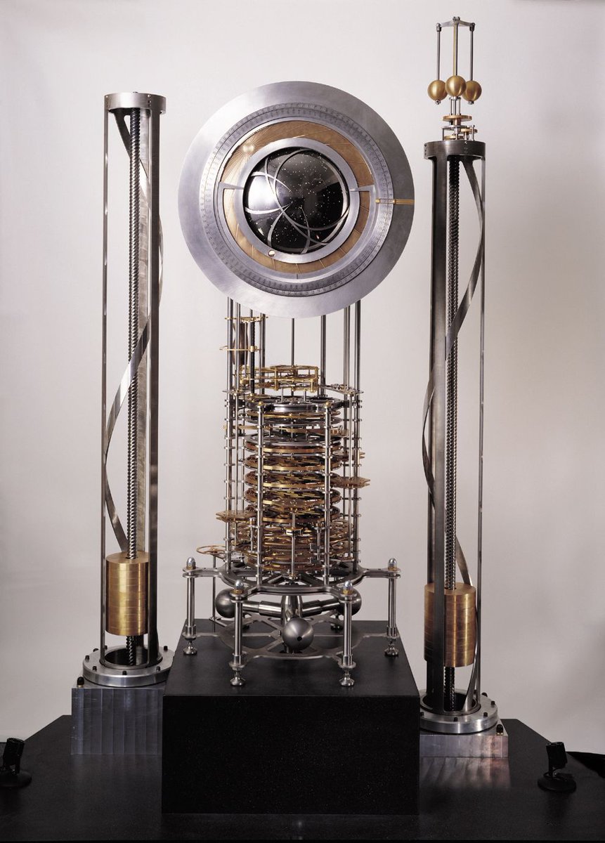 #throwbackthursday The first prototype of the Clock of the Long Now (constructed 01999). The prototype stands 8ft tall and currently resides in the London Science Museum. Photo by Rolfe Horn.