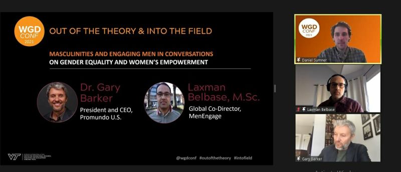 IshaPoudel4's tweet photo. "We have a big problem of good men doing nothing!"
Attending the session and learning insights on Masculinities and Engaging men in Conversations on Gender Equality and Women's Empowerment at @wgdconf  
 #WGDConf2021 #IntoTheField https://t.co/S04kJDpD1g
