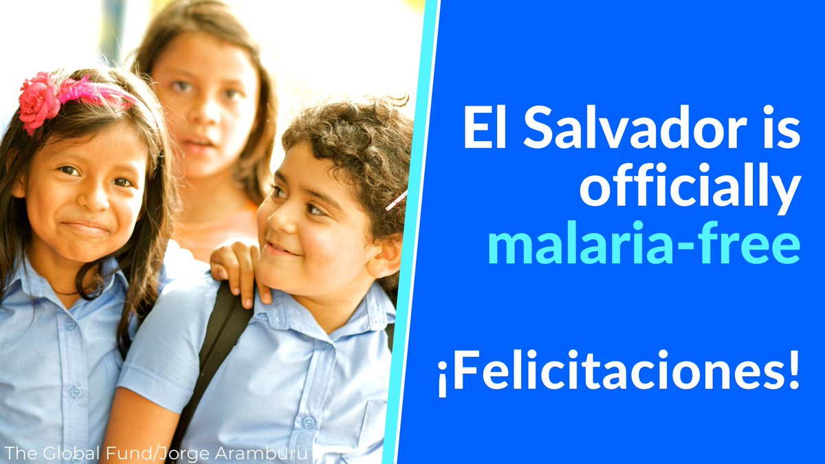Today, #ElSalvador🇸🇻 marks a major milestone in its long fight against #malaria🦟, becoming the 1st Central American country to receive @WHO malaria-free certification, proving that #EliminationIsPossible. Congratulations #ElSalvador!
Read our statement➡️https://t.co/o7sj9nhh3f https://t.co/LAdik0uqMB