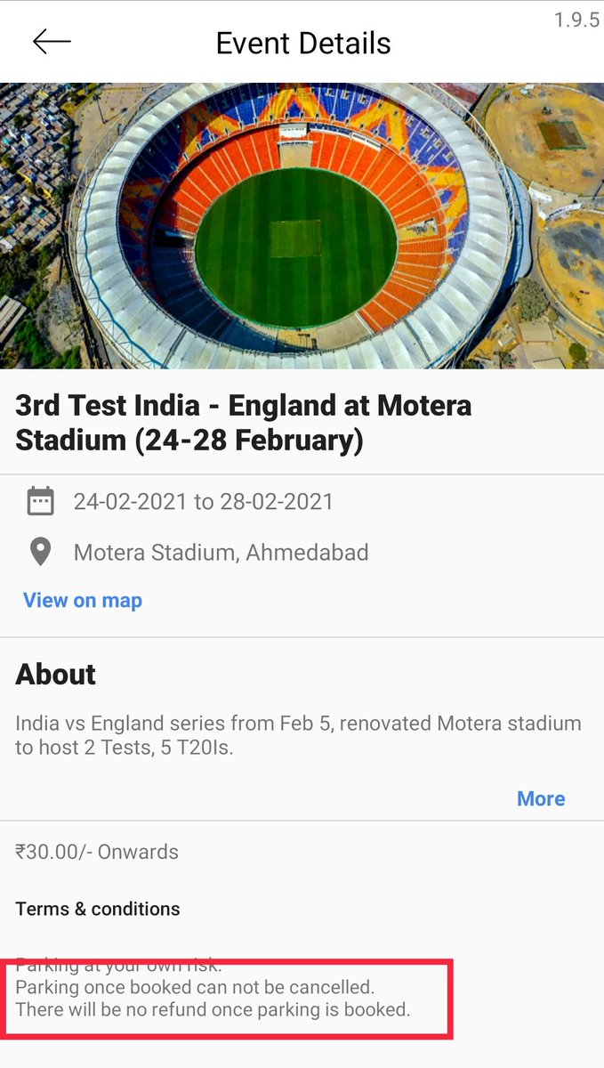 TheSanjayRathod's tweet photo. BOOK AT YOUR OWN RISK!!
#AmdaPark #MoteraStadium #INDvsENG #parking https://t.co/P8qdvil3R4
