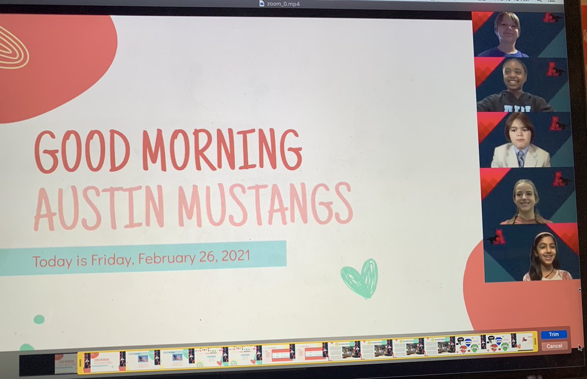 MrsHarvey_'s tweet photo. When your broadcasting team is so good they don’t need you anymore 🥰 so proud of our Mustang Live team! @AustinElem #austinlearns https://t.co/ktXFGgZTGP