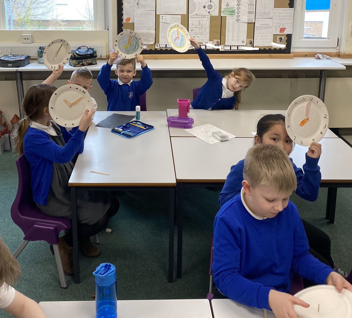 HowdenStAndrews's tweet photo. P2/3 are thrilled to be back at school! We have been making our own clocks to use as we learn how to tell the time.
#backatschool #timeforfriends https://t.co/xHOgt0E1kI
