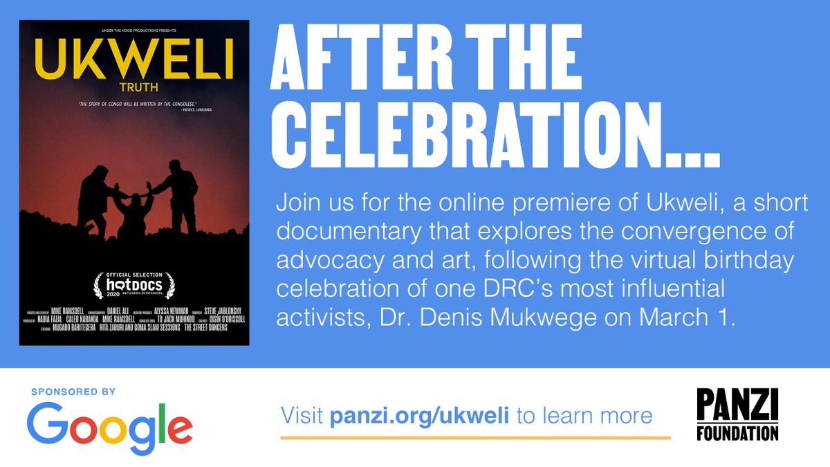 Minespider (@minespiderteam) on Twitter photo Don't miss the world premiere of #Ukwelitruth, a short #documentary that explores the convergence between advocacy & #art in the #DRC, following the birthday of one of #Congo's most influential activists, Dr. <a href="/DenisMukwege/">Denis Mukwege</a>, 3/1. panzi.org/ukweli #takethemic #buildthepower Don't miss the world premiere of #Ukwelitruth, a short #documentary that explores the convergence between advocacy & #art in the #DRC, following the birthday of one of #Congo's most influential activists, Dr. <a href="/DenisMukwege/">Denis Mukwege</a>, 3/1. panzi.org/ukweli #takethemic #buildthepower