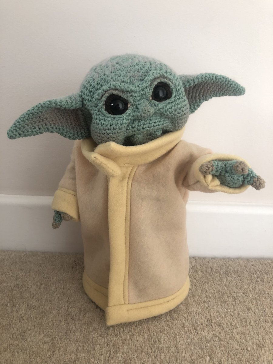 LilGemsCrochet's tweet photo. Want to impress your partner? This is the way. I designed and made this crocheted Grogu as a Valentine’s Day gift for my husband @tweeksabix 

@HamillHimself #grogu #crochetgrogu #starwars #starwarsmodels #themandalorian #thechild #nerdcrochet #starwarsfan https://t.co/rFDLy6Lo8L