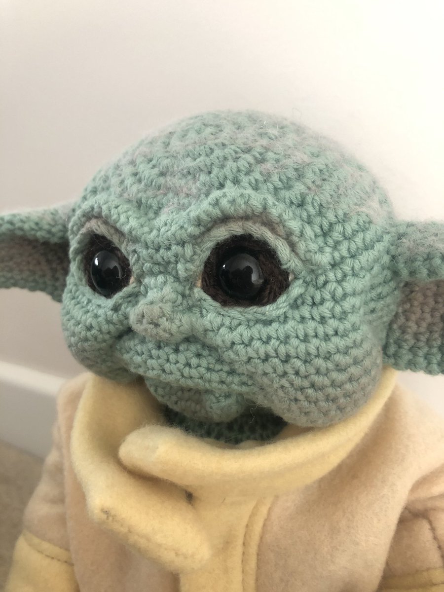 LilGemsCrochet's tweet photo. Want to impress your partner? This is the way. I designed and made this crocheted Grogu as a Valentine’s Day gift for my husband @tweeksabix 

@HamillHimself #grogu #crochetgrogu #starwars #starwarsmodels #themandalorian #thechild #nerdcrochet #starwarsfan https://t.co/rFDLy6Lo8L