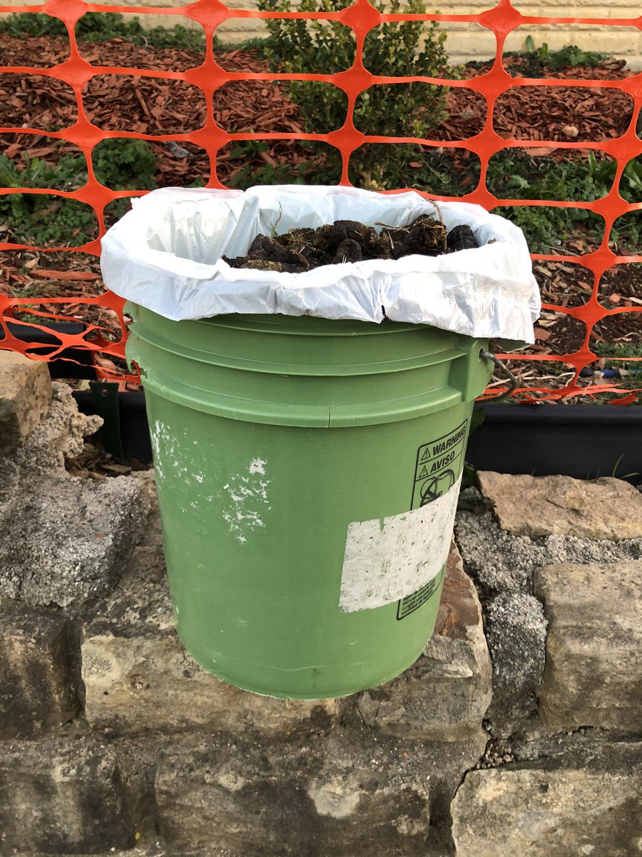 AlongCameMajor's tweet photo. @GreatDonovan segment on dog poop.  pro tips.  Get one of these buckets, put a liner in it and make sure it comes with a lid.  Pick up once a week the day before trash day, &amp; always cover with a lid to keep rain out.  Use a dedicated garden shovel to save your back 👊🏽 https://t.co/yhPFnclh7k