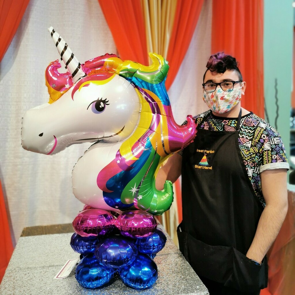 partystuffwpg's tweet photo. What do you get when you cross a unicycle and a cob of corn? 👀

... You get a unicorn! 🦄✨

We have TONS of balloon centerpieces for you to check out! Head down to one of our 3 local locations and talk to one of our hard-working balloon experts (like … https://t.co/2XmX7kfuYu https://t.co/oiHMb1TwoD