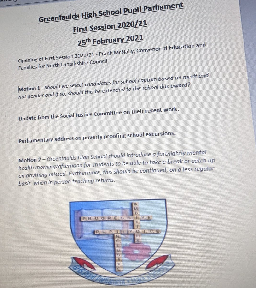 GHSRights's tweet photo. Wow!! 2+ half hours of debate with our @Greenfaulds_HS pupil parliament.Thanks to @FJMcNally for opening our virtual session.Results of our motions 👇 as is link to @shanlayrussellx poverty proofing speech.Thanks @social_ghs for their amazing presentation
https://t.co/2bHxAM1drm https://t.co/nmNgnvlAld